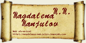 Magdalena Manjulov vizit kartica